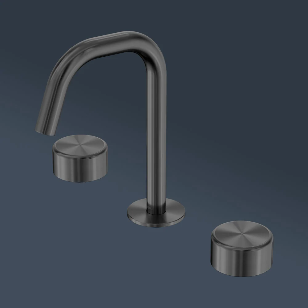 Nero Serenity Basin Set Edge Spout With Metal Handle Gunmetal - Image 2
