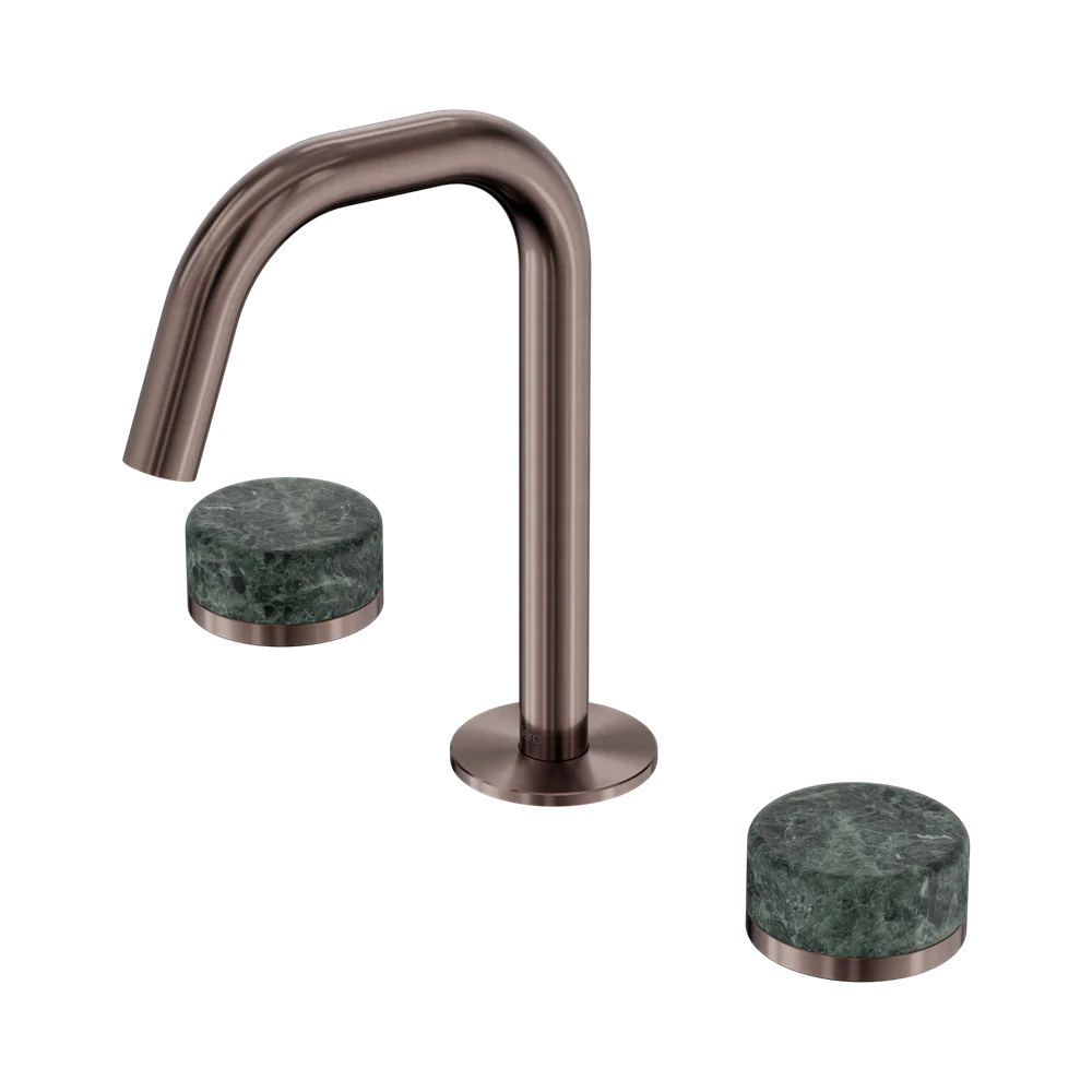 Nero Serenity Basin Set Edge Spout With Verde Alpi Handle Brushed Bronze - Image 3