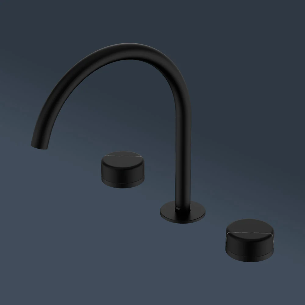 Nero Serenity Bath/Kitchen Set Arc Spout With Marquina Black Handle Matte Black - Image 2