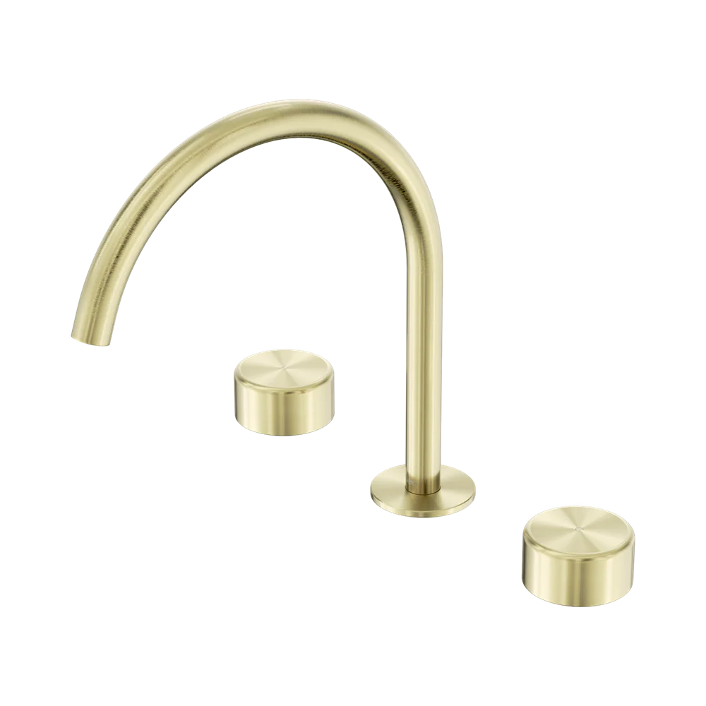 Nero Serenity Bath/Kitchen Set Arc Spout With Metal Handle Brushed Gold - Image 3