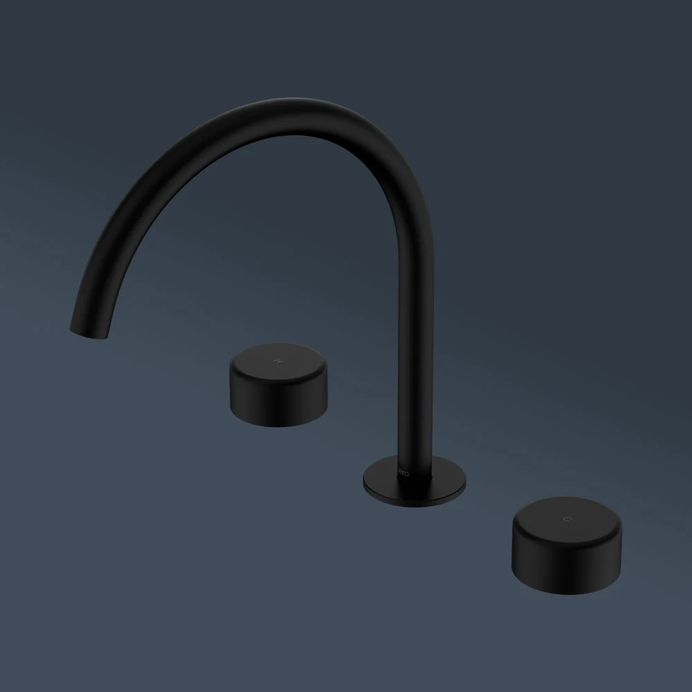 Nero Serenity Bath/Kitchen Set Arc Spout With Metal Handle Matte Black - Image 2