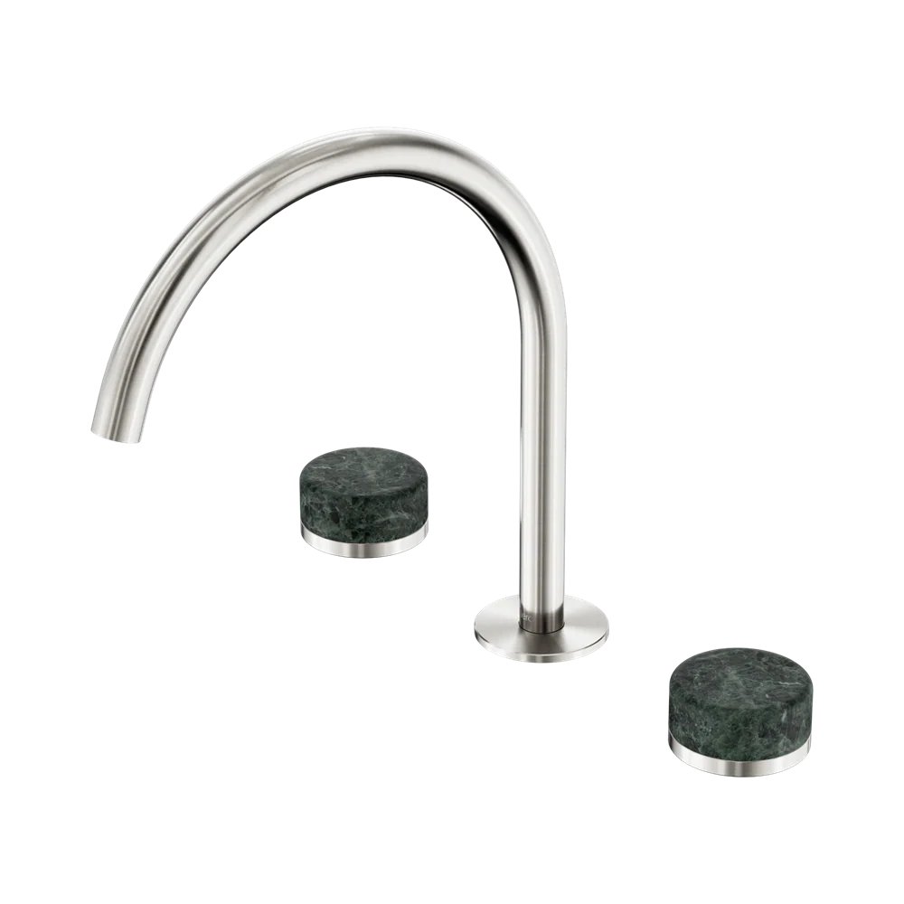 Nero Serenity Bath/Kitchen Set Arc Spout With Verde Alpi Handle Brushed Nickel - Image 3