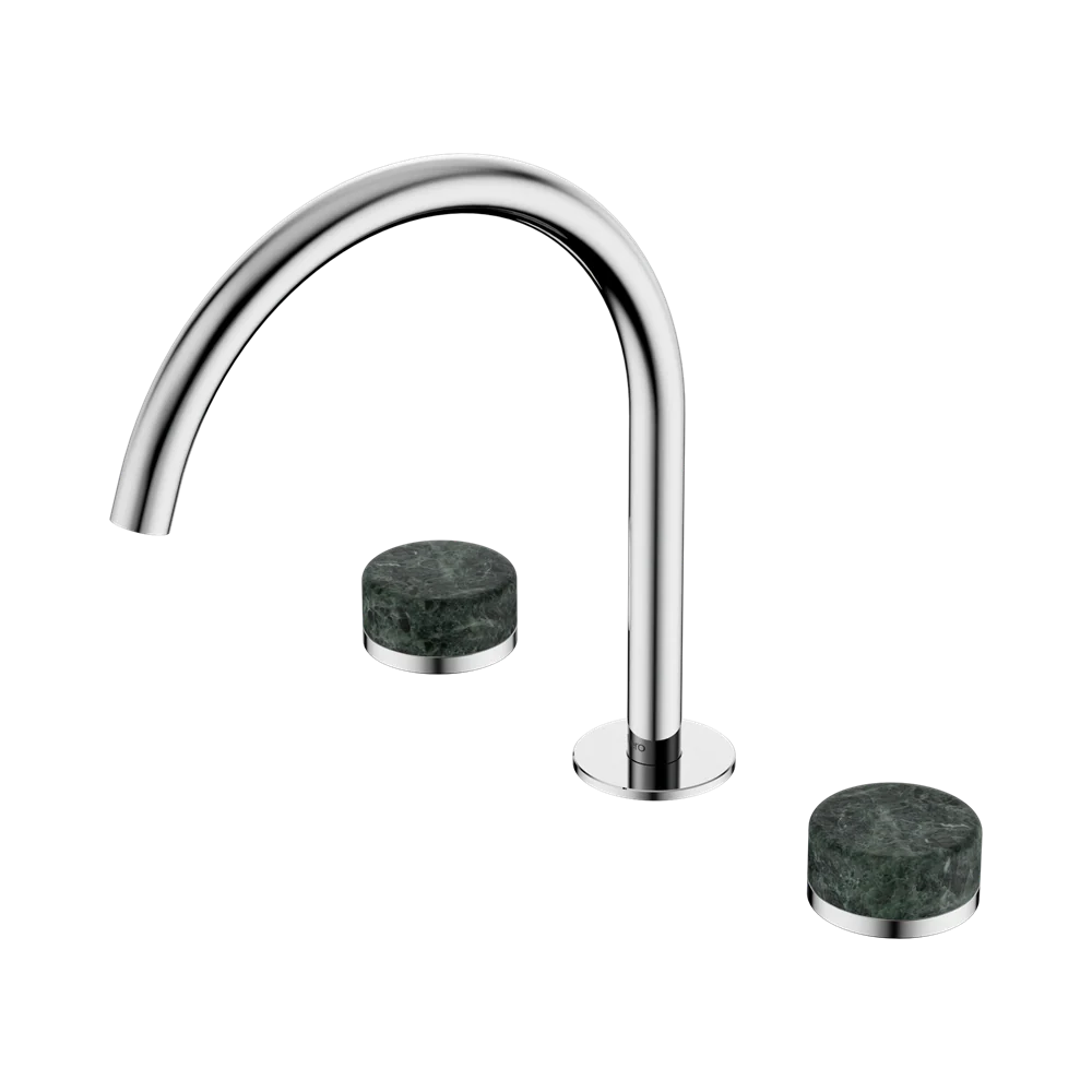 Nero Serenity Bath/Kitchen Set Arc Spout With Verde Alpi Handle Chrome - Image 3