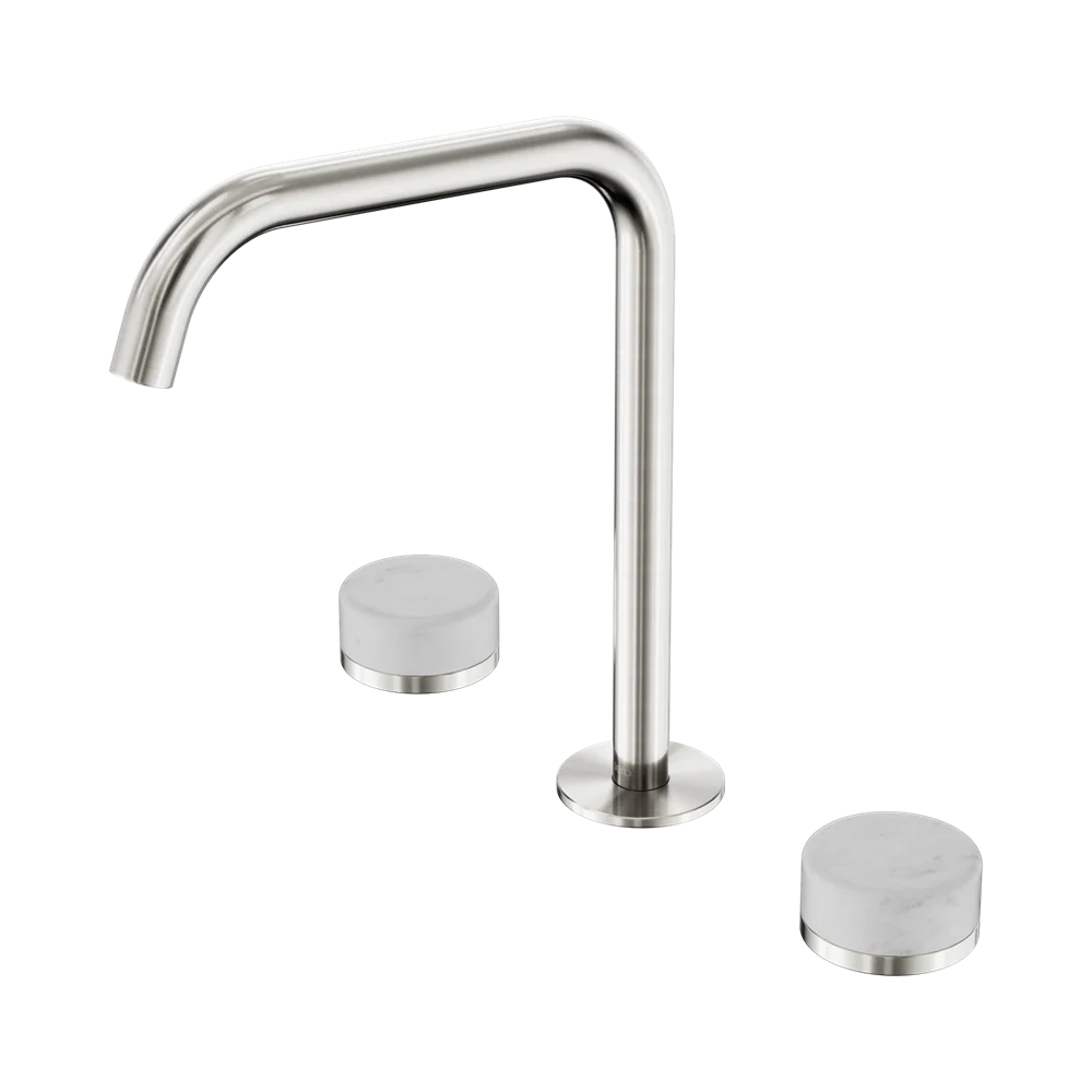 Nero Serenity Bath/Kitchen Set Edge Spout With Carrara Handle Brushed Nickel - Image 3
