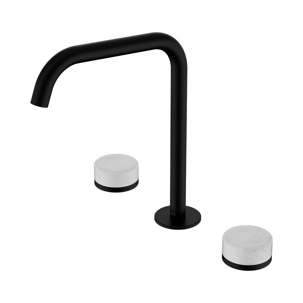 Nero Serenity Bath/Kitchen Set Edge Spout With Carrara Handle Matte Black - Image 3