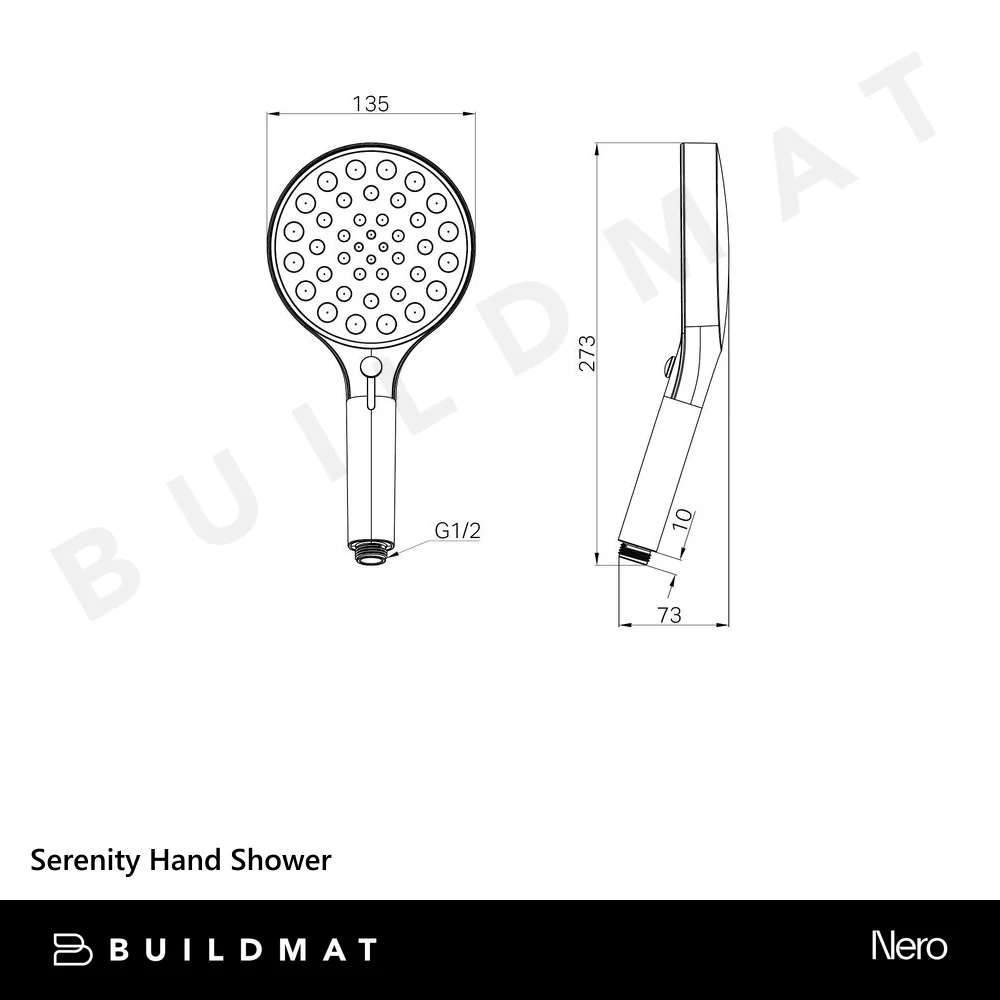 Nero Serenity Hand Shower Brushed Gold - Image 4