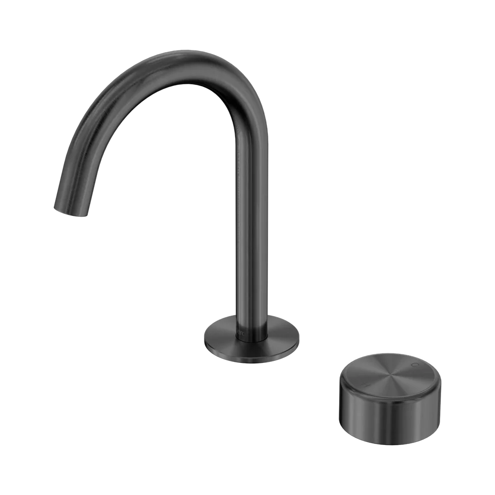 Nero Serenity Progressive Basin Mixer Arc Spout With Metal Handle Gunmetal - Image 3