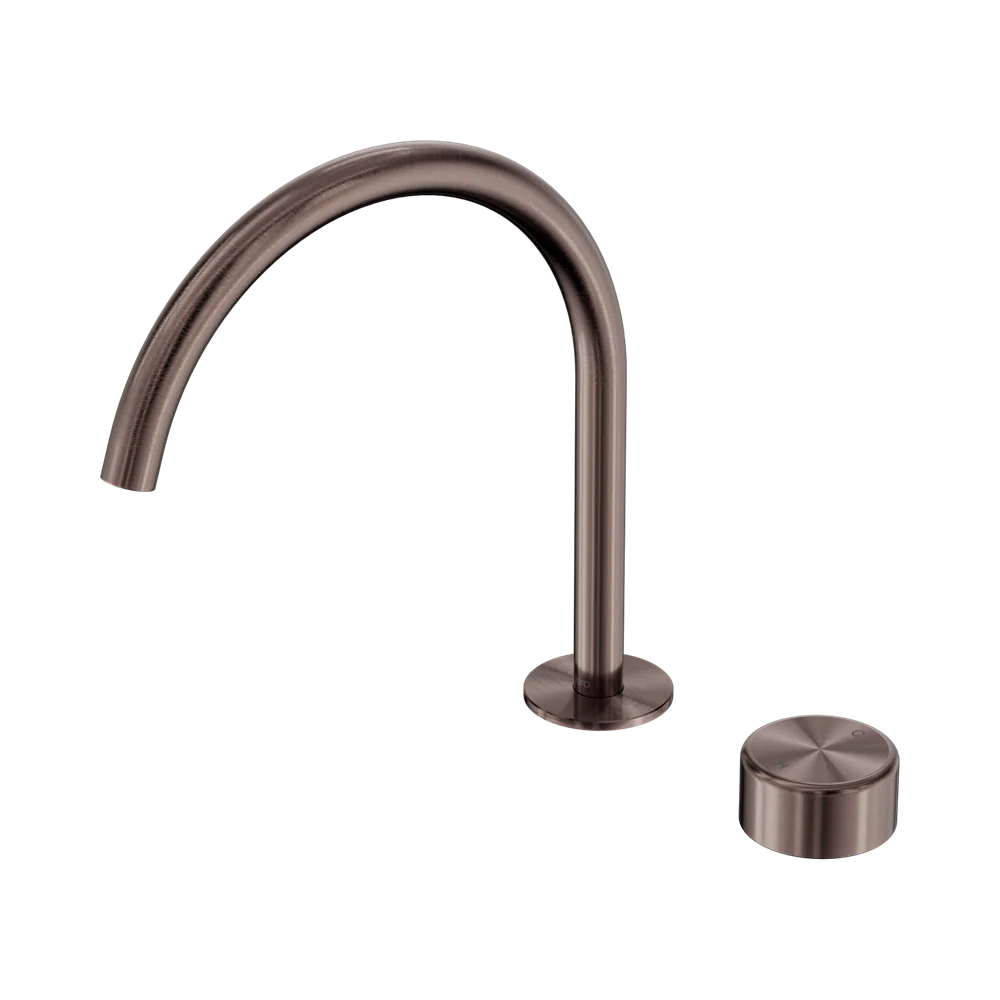 Nero Serenity Progressive Bath/Kitchen Mixer Arc Spout With Metal Handle Brushed Bronze - Image 3