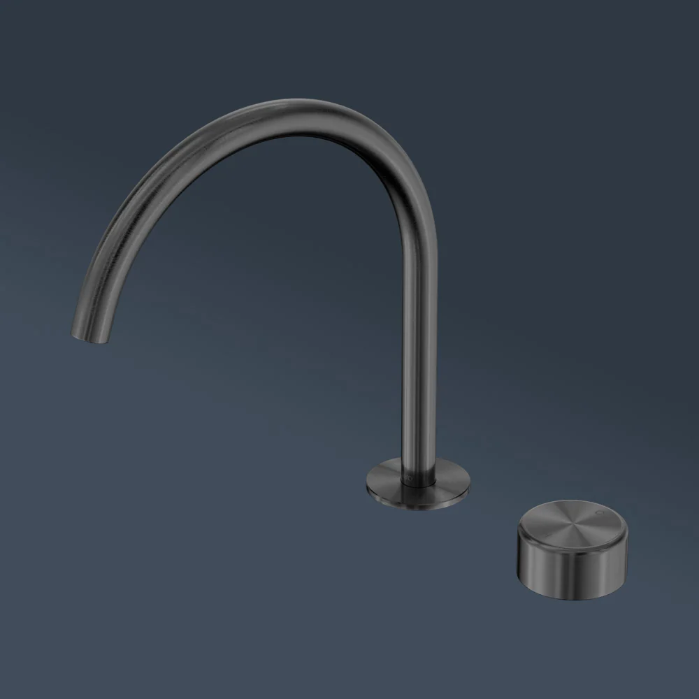 Nero Serenity Progressive Bath/Kitchen Mixer Arc Spout With Metal Handle Gunmetal - Image 2