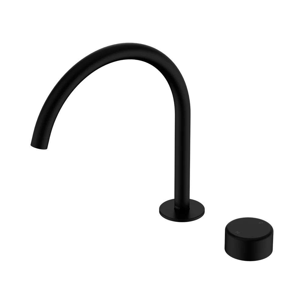 Nero Serenity Progressive Bath/Kitchen Mixer Arc Spout With Metal Handle Matte Black - Image 3