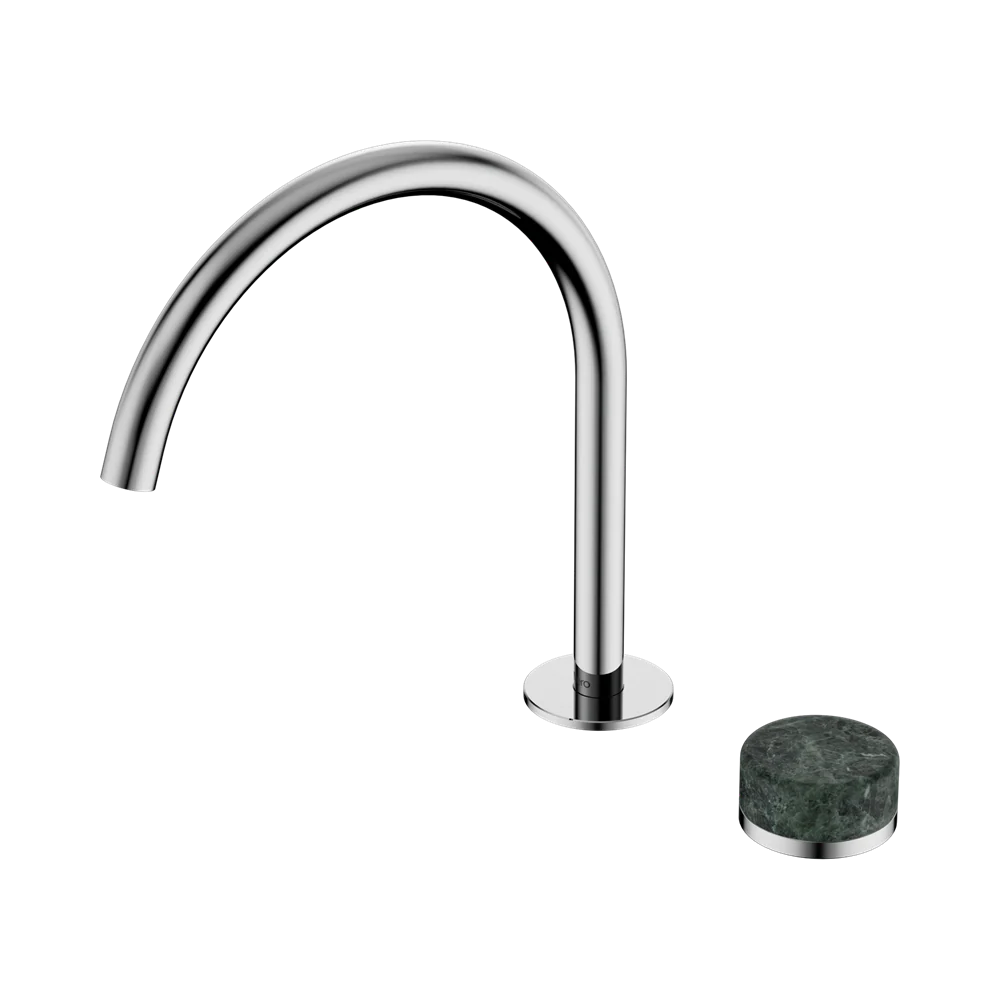 Nero Serenity Progressive Bath/Kitchen Mixer Arc Spout With Verde Alpi Handle Chrome - Image 3