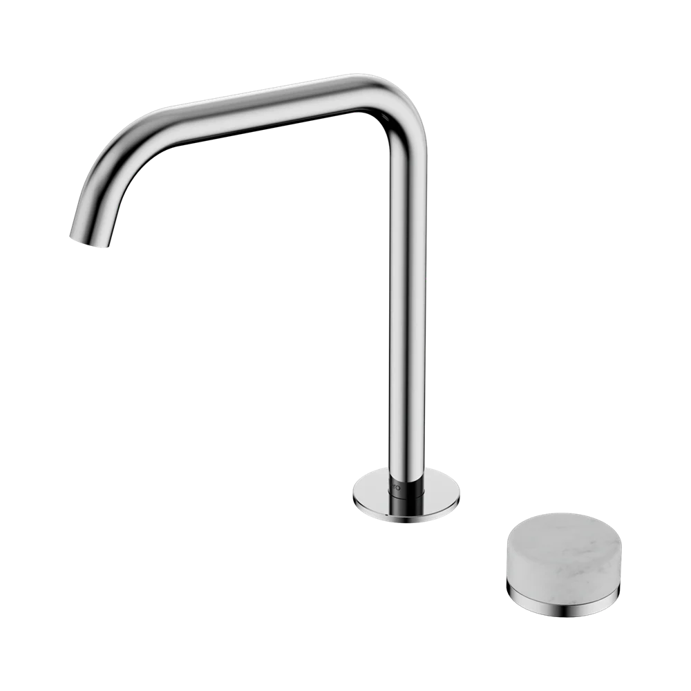 Nero Serenity Progressive Bath/Kitchen Mixer Edge Spout With Carrara Handle Chrome - Image 3