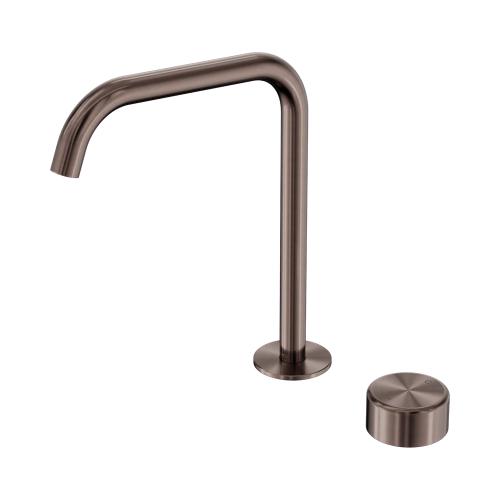 Nero Serenity Progressive Bath/Kitchen Mixer Edge Spout With Metal Handle Brushed Bronze - Image 3