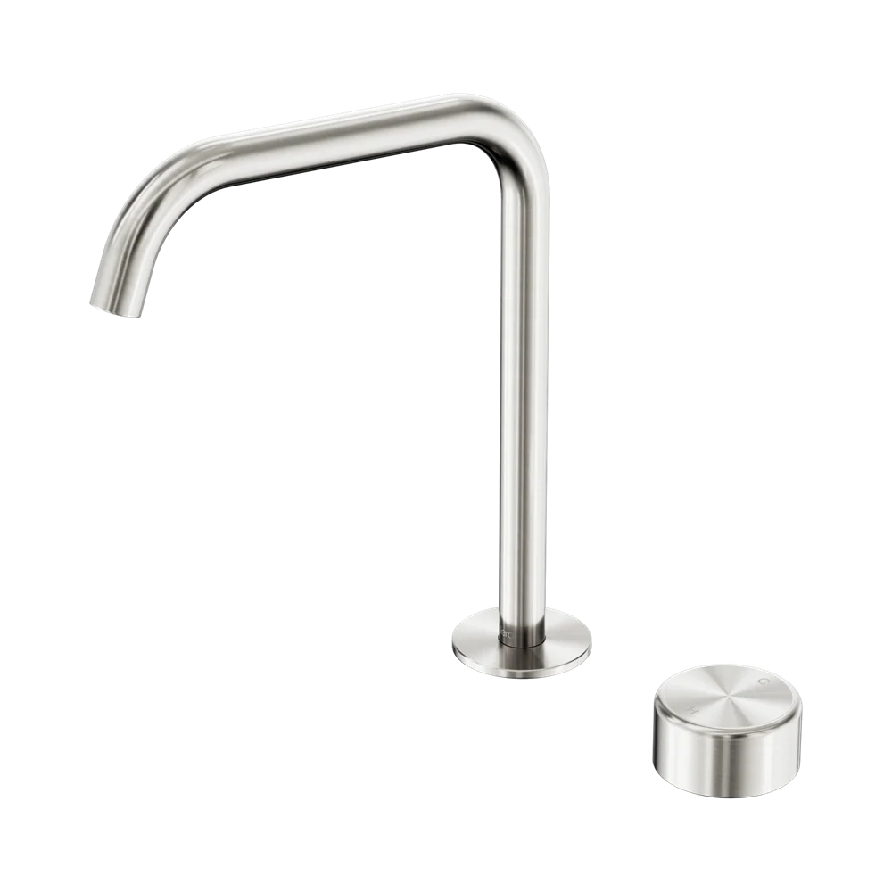 Nero Serenity Progressive Bath/Kitchen Mixer Edge Spout With Metal Handle Brushed Nickel - Image 3