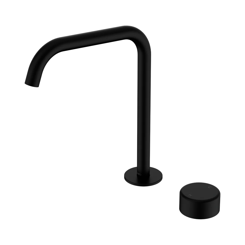 Nero Serenity Progressive Bath/Kitchen Mixer Edge Spout With Metal Handle Matte Black