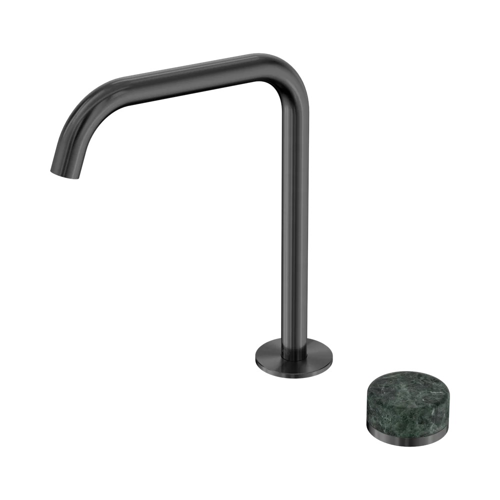 Nero Serenity Progressive Bath/Kitchen Mixer Edge Spout With Verde Alpi Handle Gunmetal