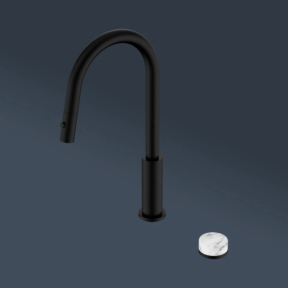 Nero Serenity Progressive Pull Out Kitchen Set With Arabescato Corchia Handle Matte Black - Image 2