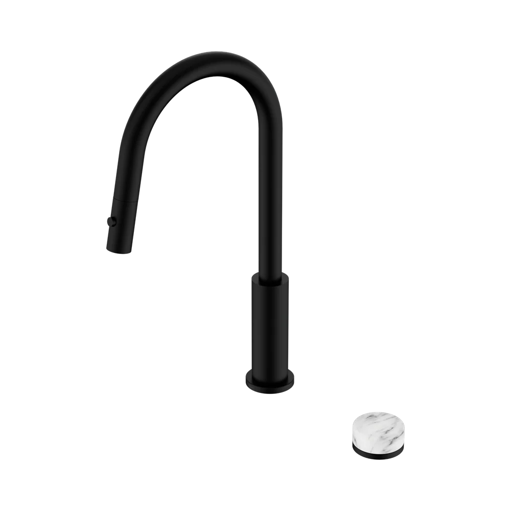Nero Serenity Progressive Pull Out Kitchen Set With Arabescato Corchia Handle Matte Black - Image 3