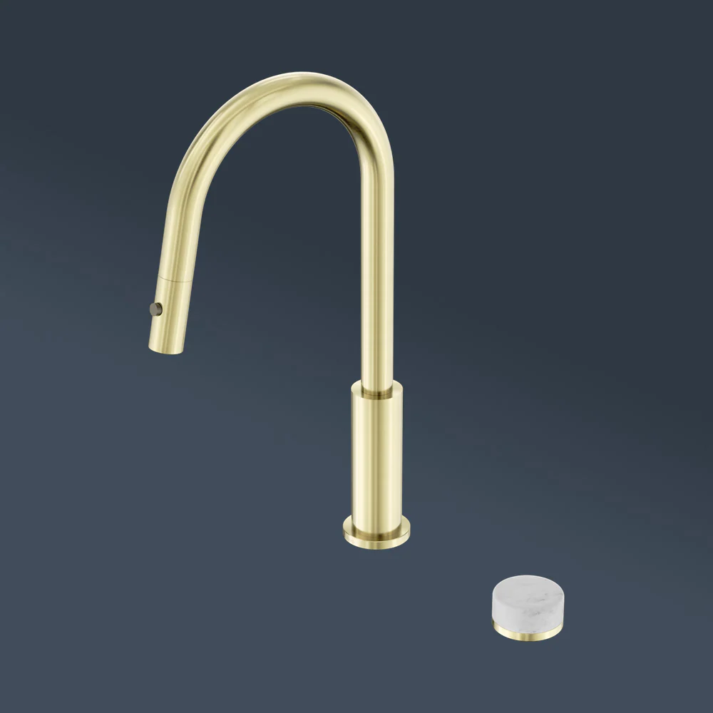 Nero Serenity Progressive Pull Out Kitchen Set With Carrara Handle Brushed Gold - Image 2