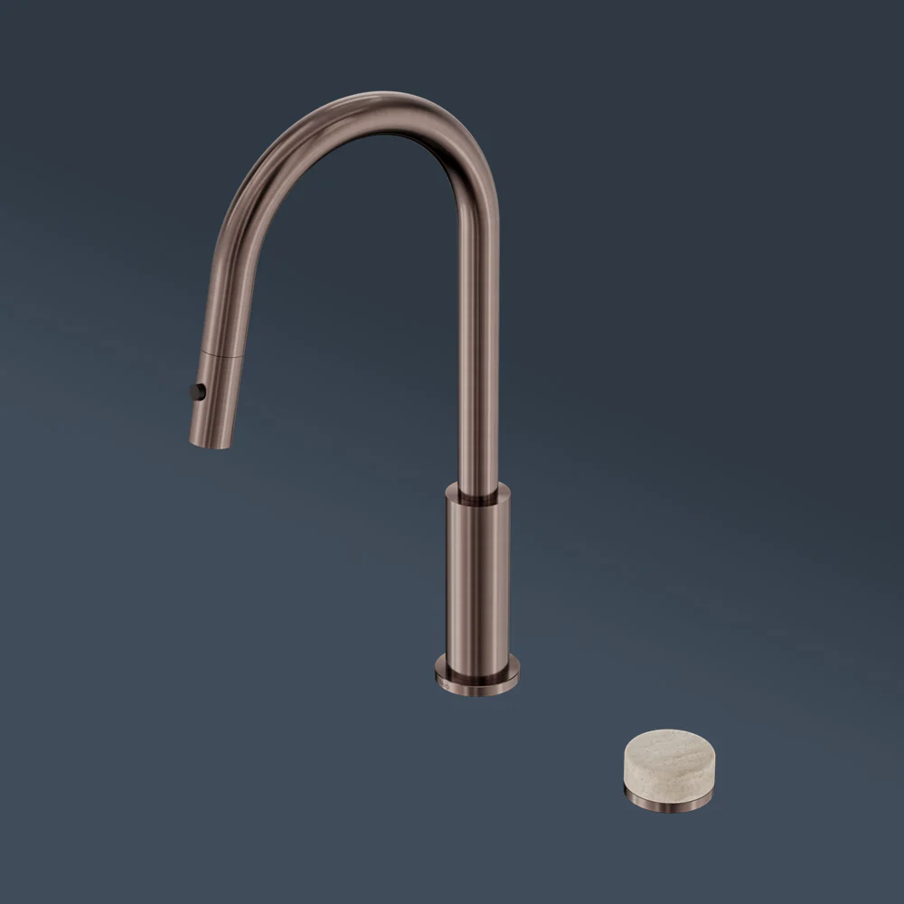 Nero Serenity Progressive Pull Out Kitchen Set With Rome Travertine Handle Brushed Bronze - Image 2