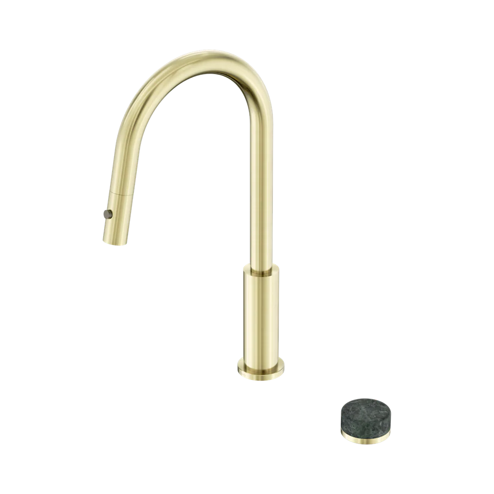 Nero Serenity Progressive Pull Out Kitchen Set With Verde Alpi Handle Brushed Gold - Image 3