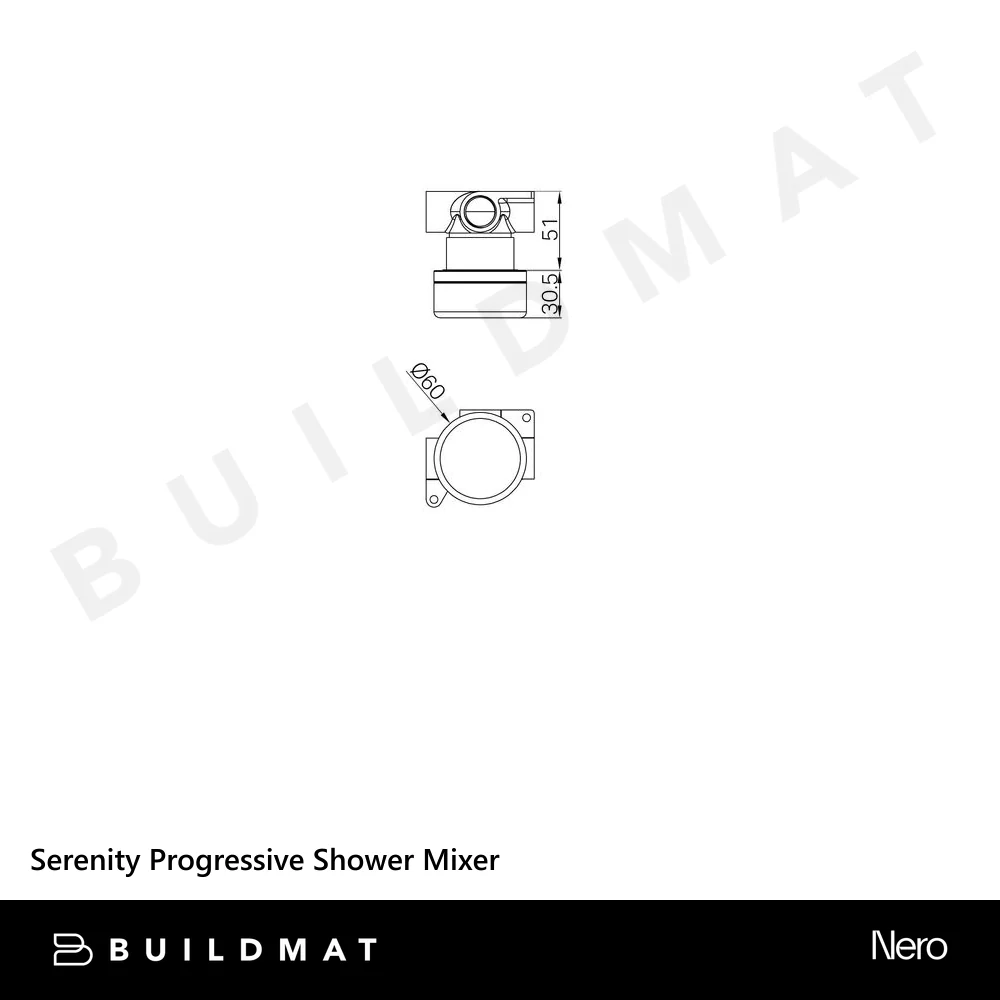 Nero Serenity Progressive Shower Mixer With Arabescato Corchia Handle Gunmetal - Image 4