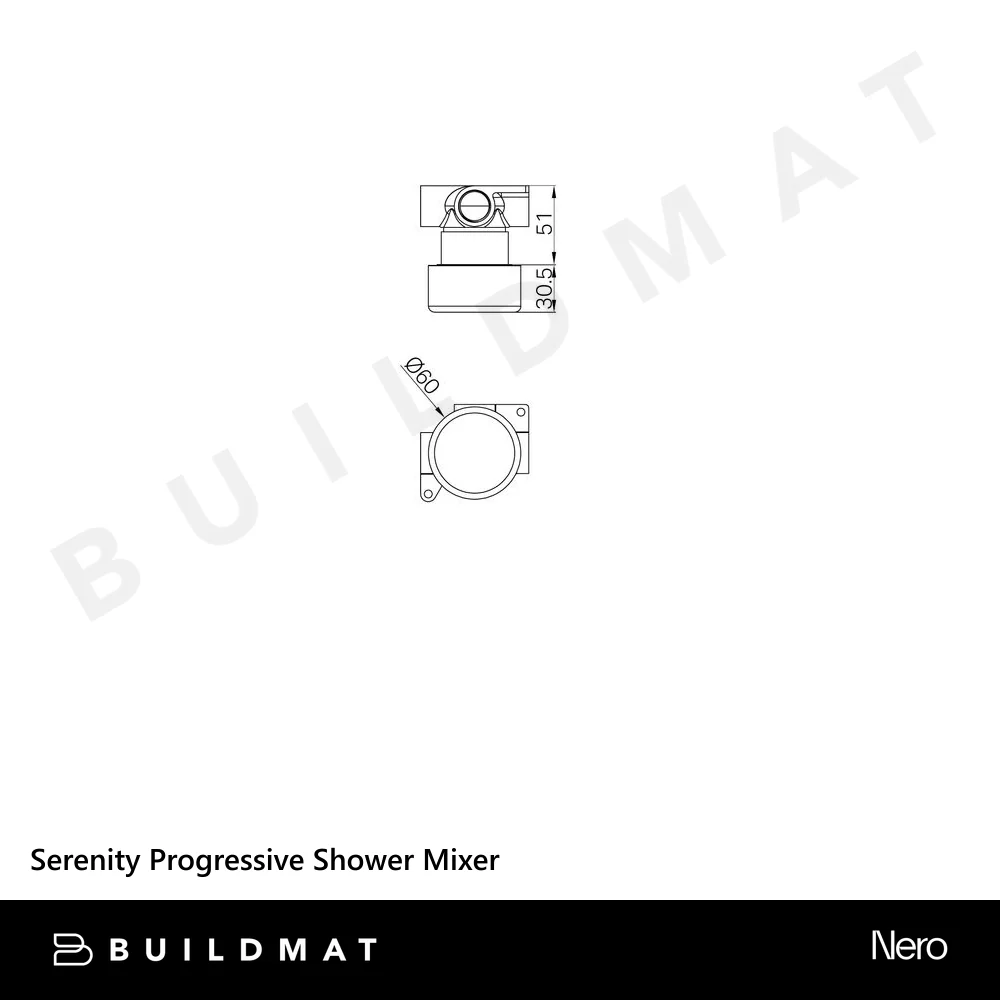 Nero Serenity Progressive Shower Mixer With Metal Handle Matte Black - Image 4