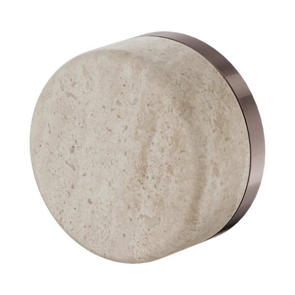 Nero Serenity Progressive Shower Mixer With Rome Travertine Handle Brushed Bronze