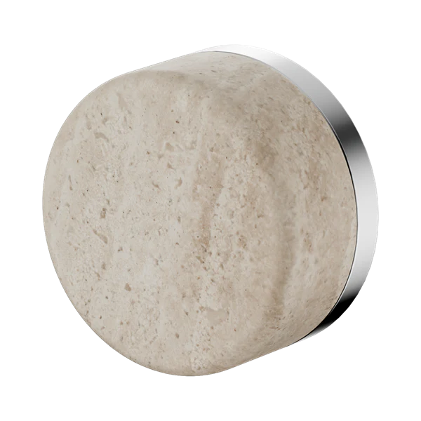 Nero Serenity Progressive Shower Mixer With Rome Travertine Handle Chrome