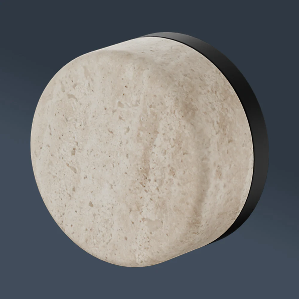 Nero Serenity Progressive Shower Mixer With Rome Travertine Handle Matte Black - Image 2