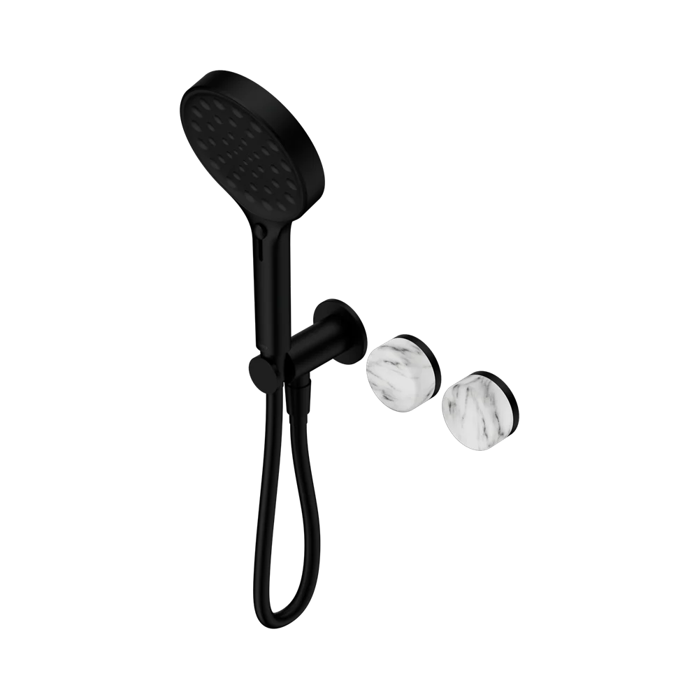 Nero Serenity Progressive Shower System With Arabescato Corchia Handle And Serenity Hand Shower Matte Black - Image 3