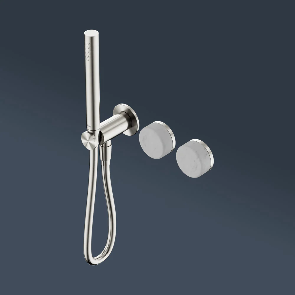Nero Serenity Progressive Shower System With Carrara Handle And Slim Shower Brushed Nickel - Image 2