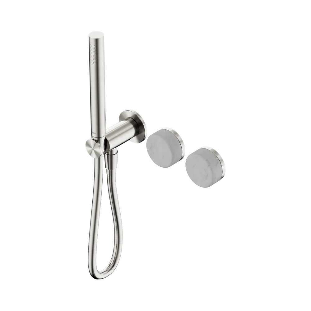 Nero Serenity Progressive Shower System With Carrara Handle And Slim Shower Brushed Nickel - Image 3