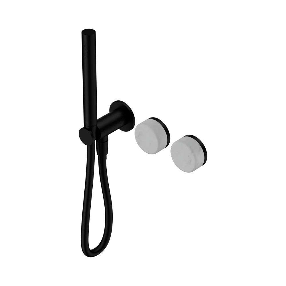 Nero Serenity Progressive Shower System With Carrara Handle And Slim Shower Matte Black