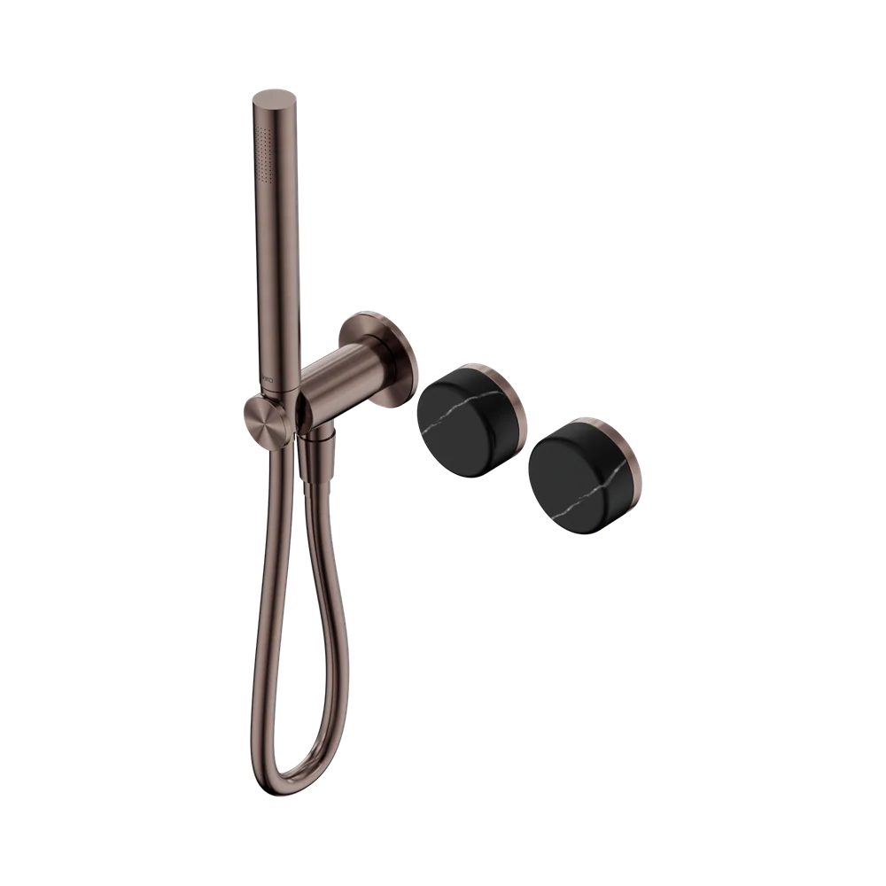 Nero Serenity Progressive Shower System With Marquina Black Handle And Slim Shower Brushed Bronze - Image 3