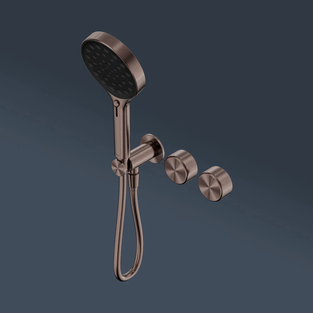 Nero Serenity Progressive Shower System With Metal Handle And Serenity Hand Shower Brushed Bronze - Image 2