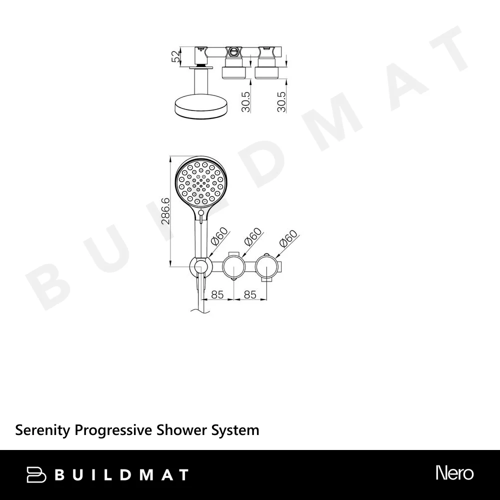 Nero Serenity Progressive Shower System With Metal Handle And Serenity Hand Shower Gunmetal - Image 4