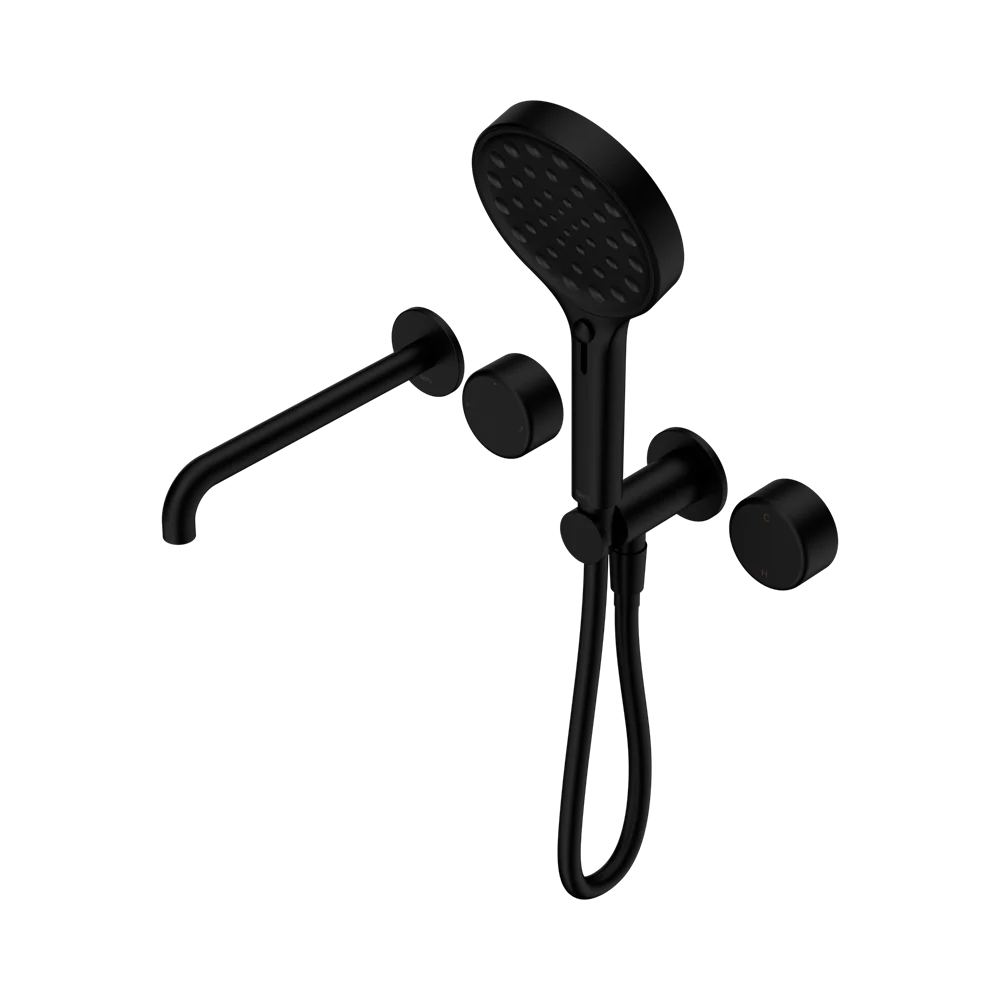 Nero Serenity Progressive Shower System With Spout With Metal Handle And Serenity Hand Shower Matte Black - Image 3