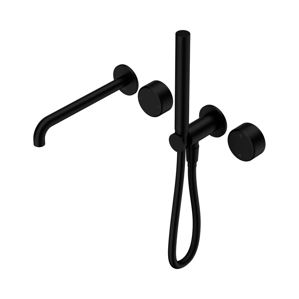 Nero Serenity Progressive Shower System With Spout With Metal Handle And Slim Shower Matte Black - Image 3