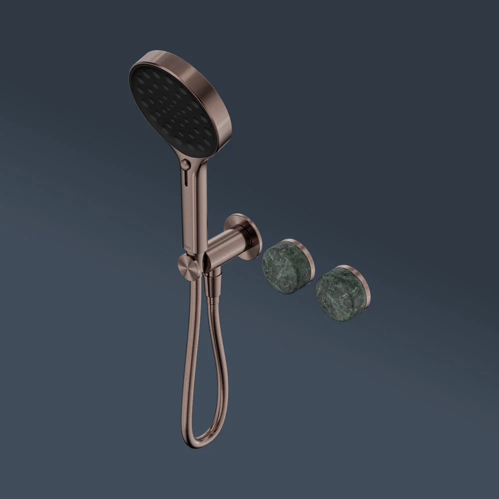 Nero Serenity Progressive Shower System With Verde Alpi Handle And Serenity Hand Shower Brushed Bronze - Image 2