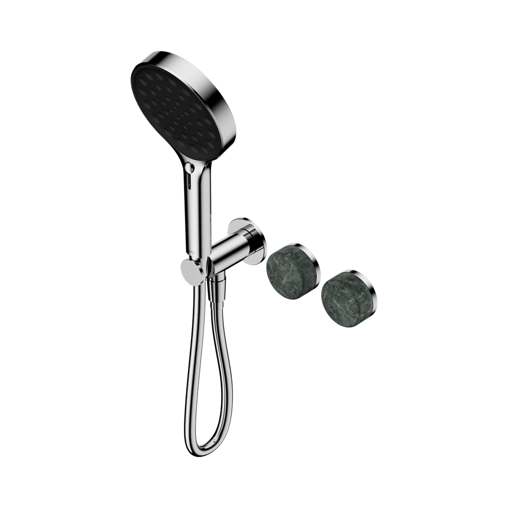 Nero Serenity Progressive Shower System With Verde Alpi Handle And Serenity Hand Shower Chrome