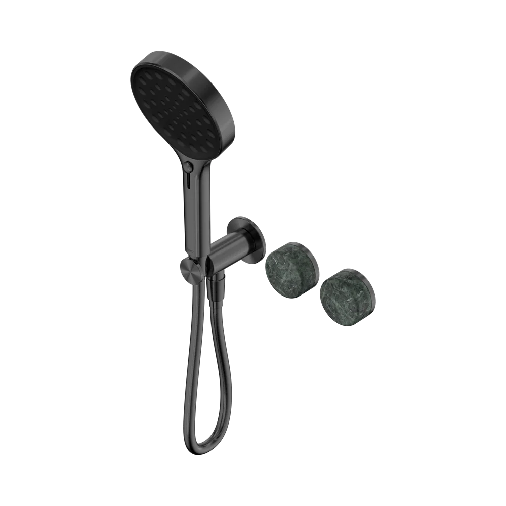Nero Serenity Progressive Shower System With Verde Alpi Handle And Serenity Hand Shower Gunmetal