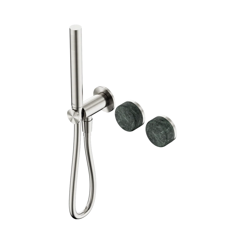 Nero Serenity Progressive Shower System With Verde Alpi Handle And Slim Shower Brushed Nickel - Image 3