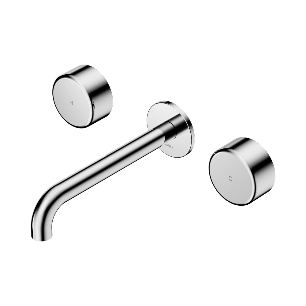 Nero Serenity Wall Basin Set 160mm Spout With Metal Handle Chrome - Image 3