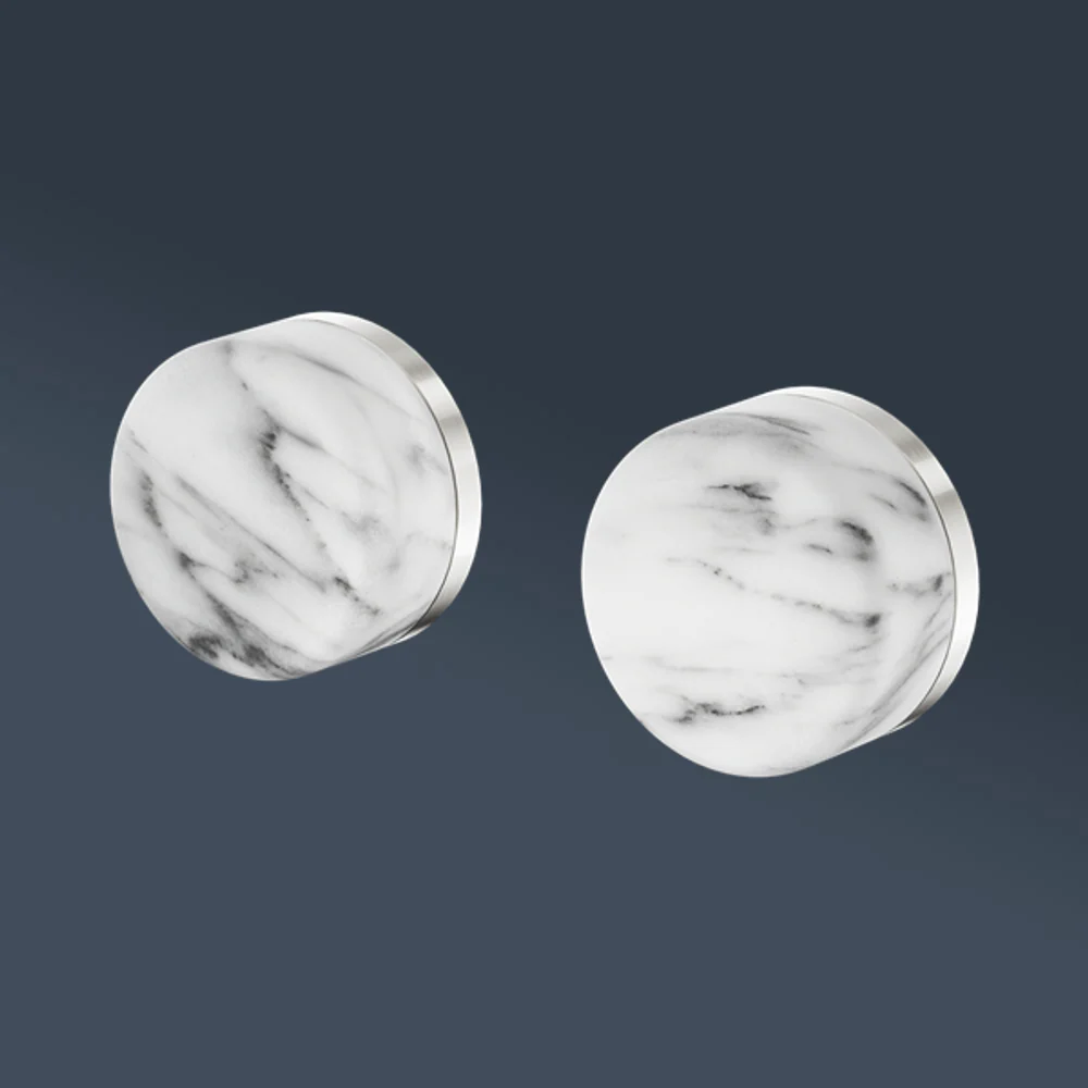 Nero Serenity Wall Top Assembly With Arabescato Corchia Handle Brushed Nickel - Image 2
