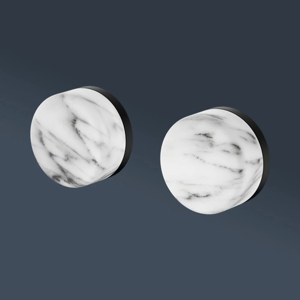 Nero Serenity Wall Top Assembly With Arabescato Corchia Handle Matte Black - Image 2