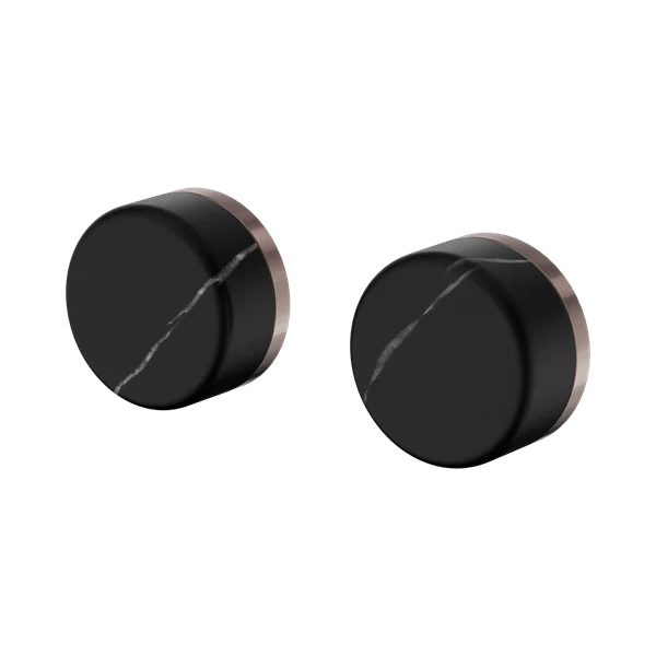 Nero Serenity Wall Top Assembly With Marquina Black Handle Brushed Bronze