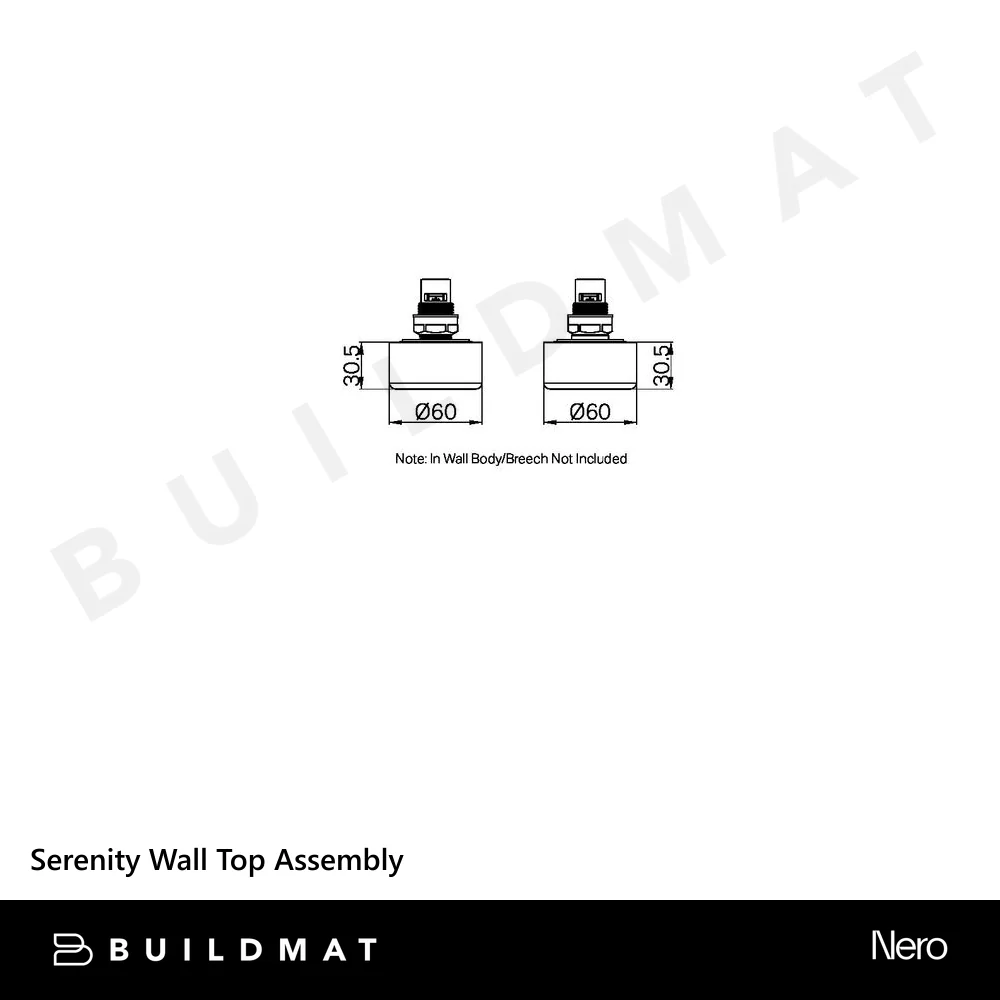 Nero Serenity Wall Top Assembly With Metal Handle Brushed Bronze - Image 4