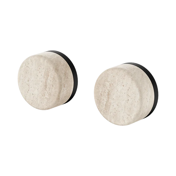 Nero Serenity Wall Top Assembly With Rome Travertine Handle Matte Black - Image 3