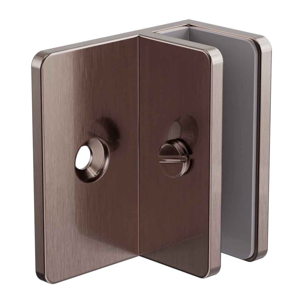 Nero Shower F Bracket 10mm Glass Brushed Bronze - Image 3